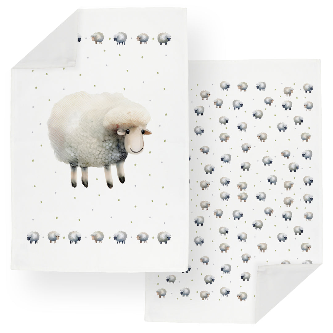Purely Home Spring Sheep Tea Towels
