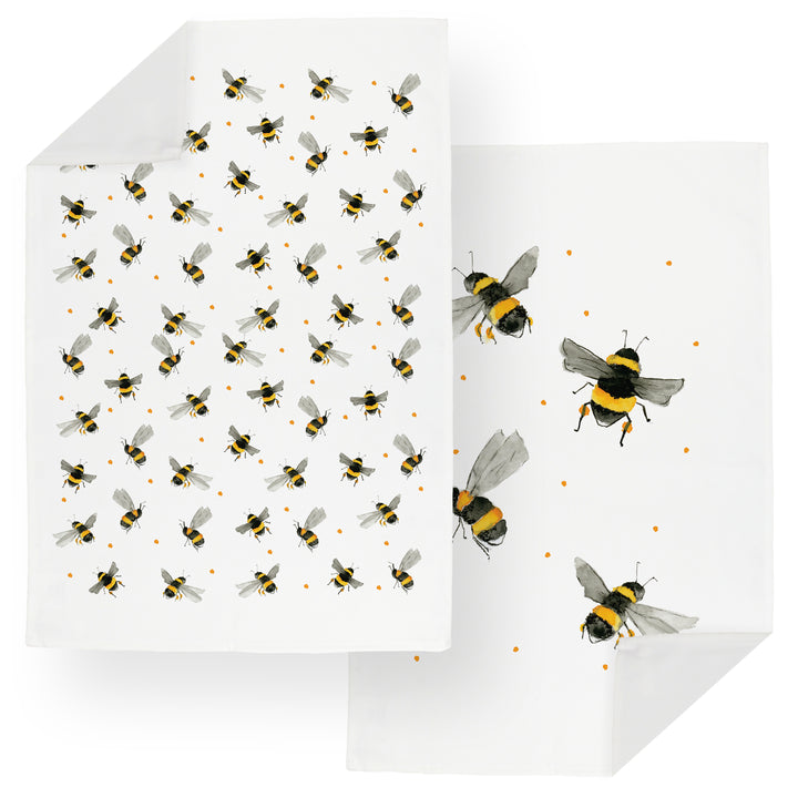 Purely Home Scattered Bees Tea Towels