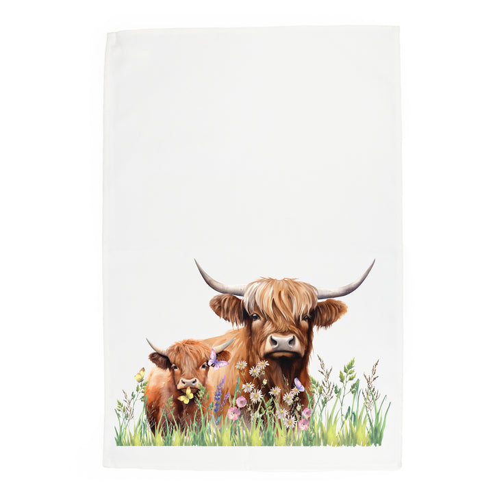 Purely Home Highland Cow & Calf Tea Towels
