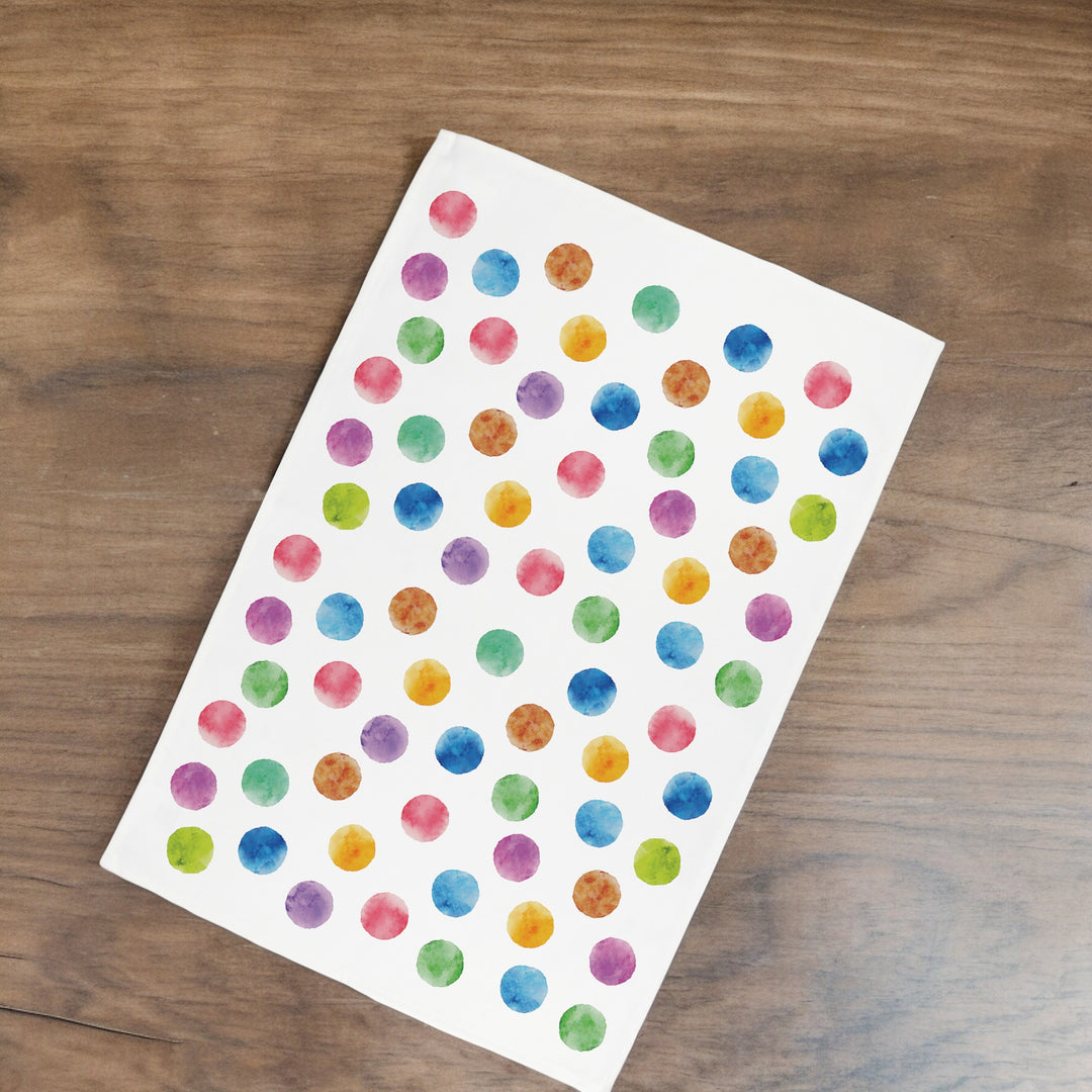 Purely Home Multicoloured Polka Dots Tea Towel