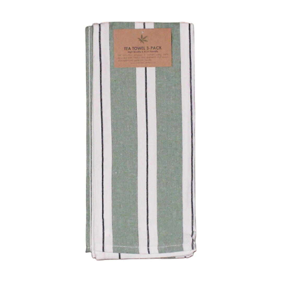 Le Chateau Eco Friendly Striped Tea Towels - Set of 3
