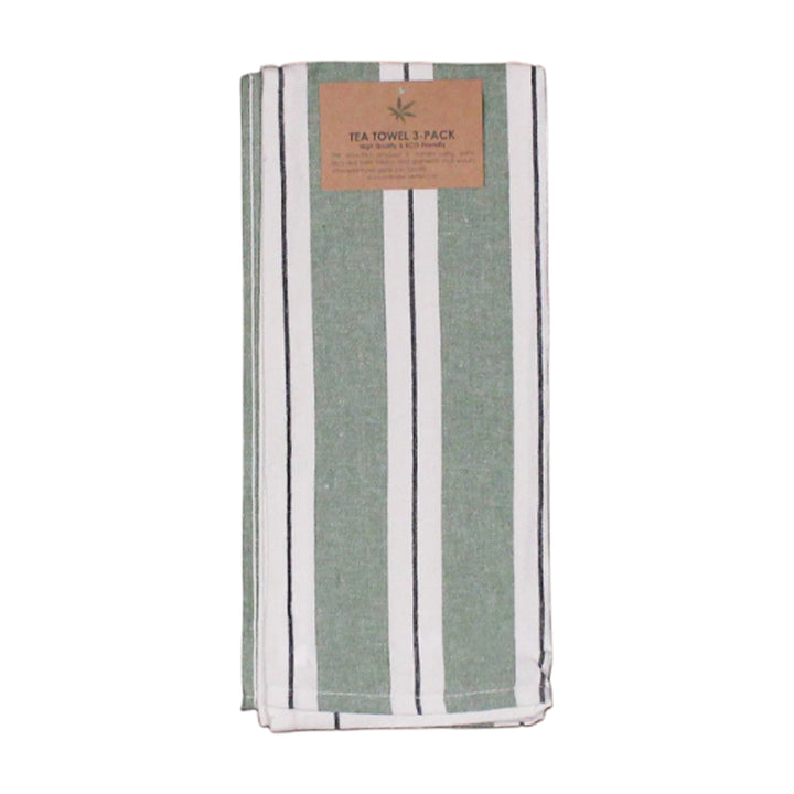 Le Chateau Eco Friendly Striped Tea Towels - Set of 3