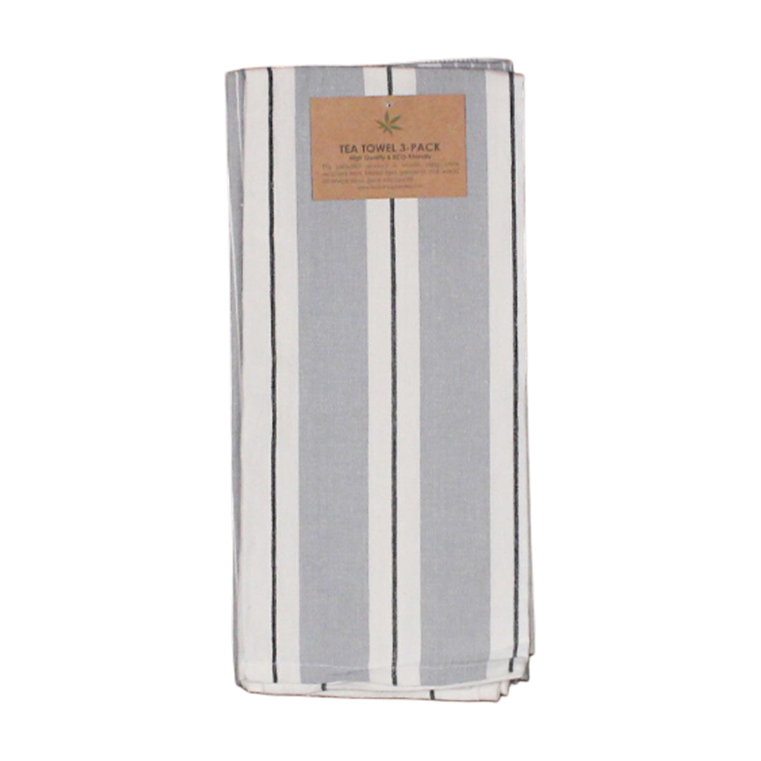 Le Chateau Eco Friendly Striped Tea Towels - Set of 3