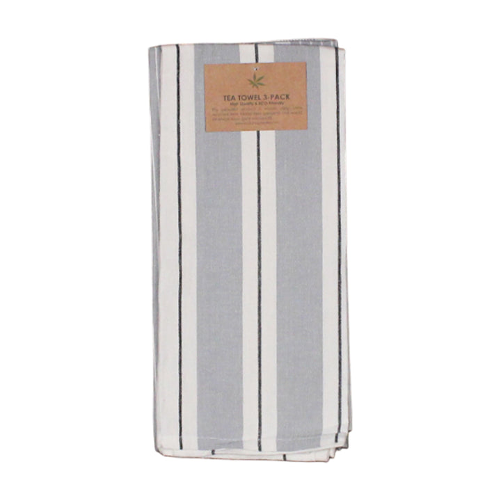 Le Chateau Eco Friendly Striped Tea Towels - Set of 3