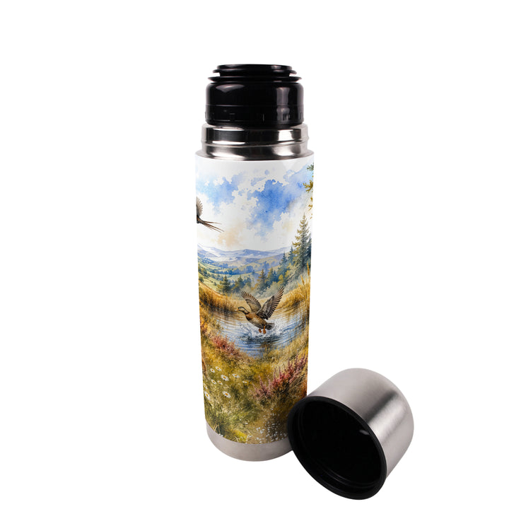 Purely Home Rural Wildlife Flask & Enamel Mug Gift Box Set