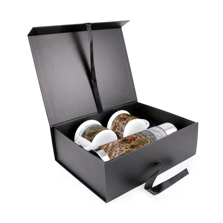 Purely Home Countryside Trail Hunting Flask & Enamel Mug Gift Box Set