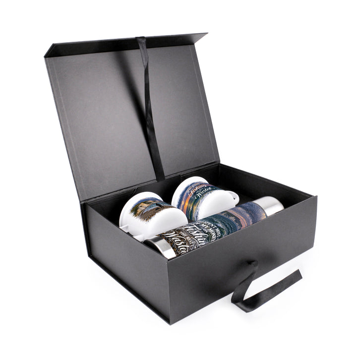 Purely Home Sea Fishing Flask & Enamel Mug Gift Box Set