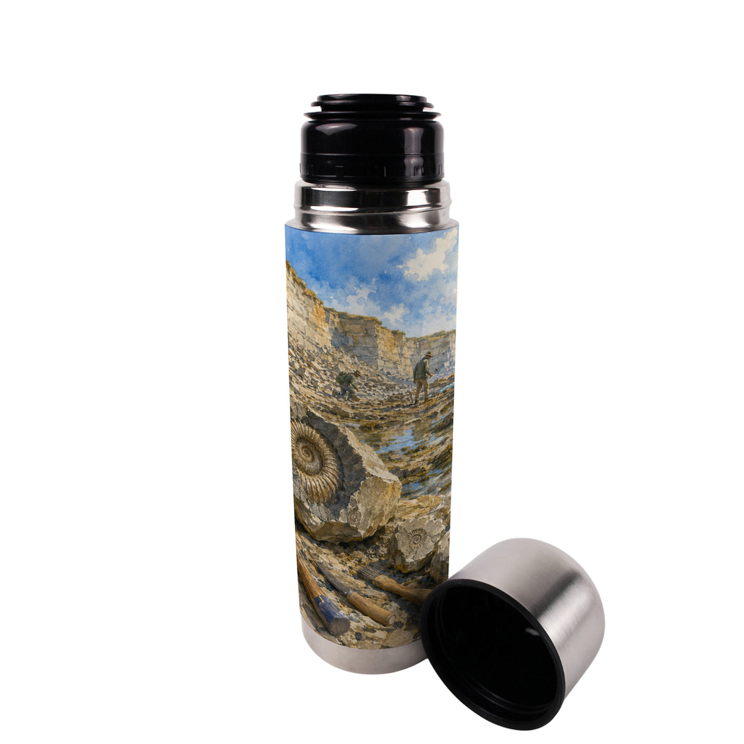 Purely Home Fossil Hunting Flask & Enamel Mug Gift Box Set