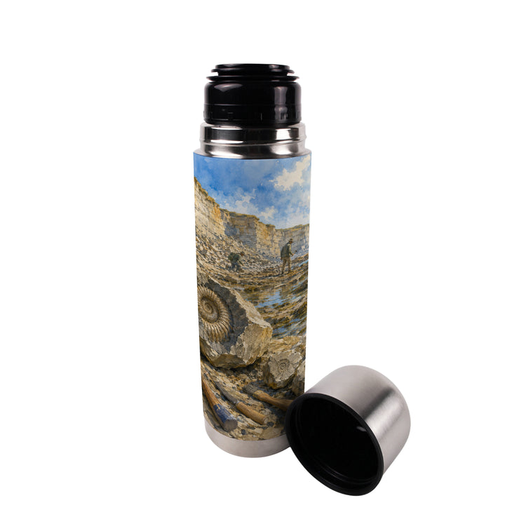 Purely Home Fossil Hunting Flask & Enamel Mug Gift Box Set