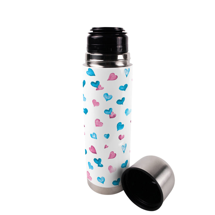 Purely Home Love Hearts Flask & Enamel Mug Gift Box Set