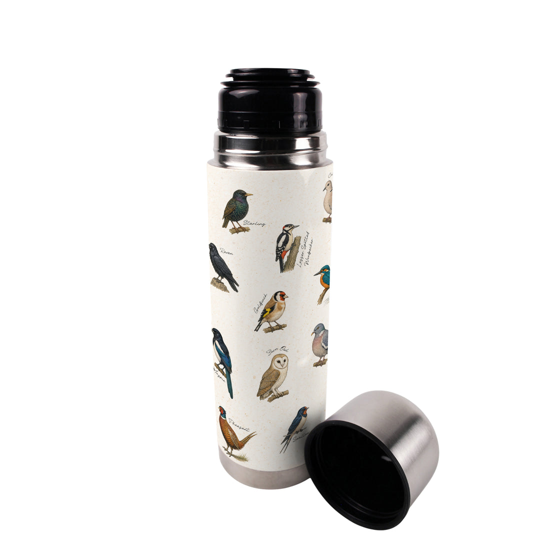 Purely Home Birds of Britain Flask & Enamel Mug Gift Box Set