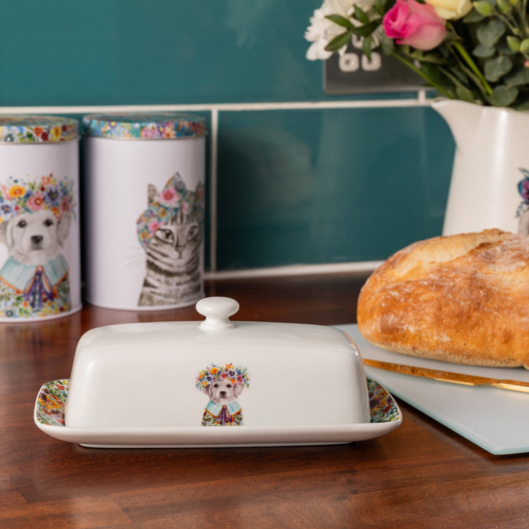 Mikasa x Tipperleyhill Butter Dish - Puppy