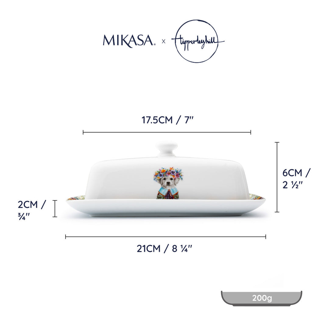 Mikasa x Tipperleyhill Butter Dish - Puppy