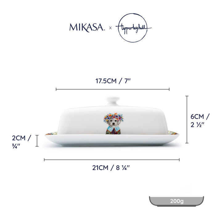 Mikasa x Tipperleyhill Butter Dish - Puppy