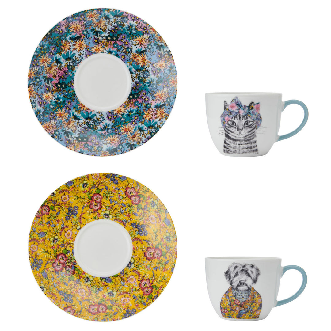Mikasa x Tipperleyhill Teacups & Saucers - Set of 2