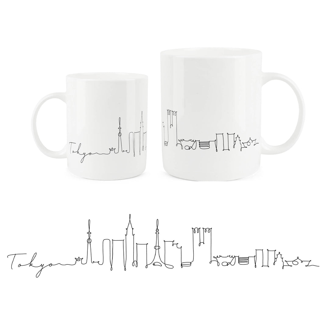 Purely Home City Skyline Bone China Mugs