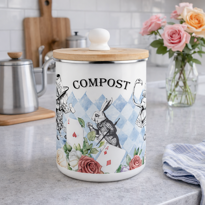 Purely Home Alice's Adventures Toller Compost Caddy
