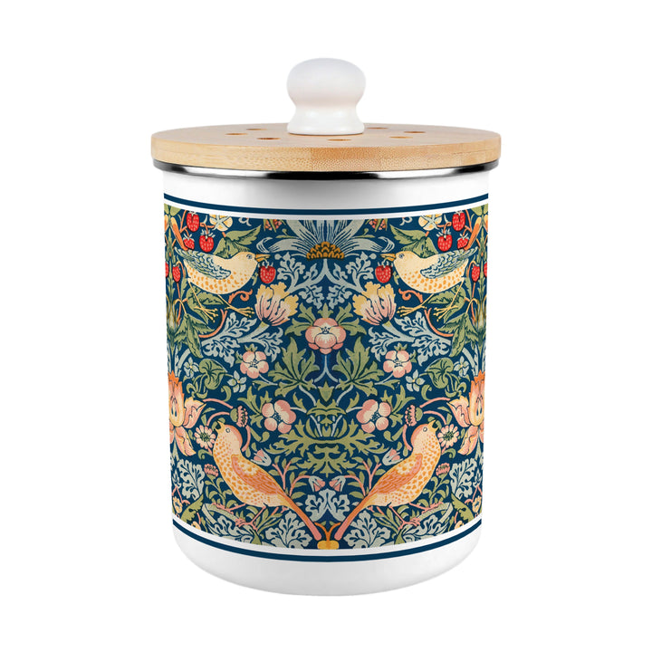 Purely Home Strawberry Thief Toller Compost Caddy - Blue
