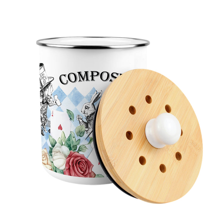Purely Home Alice's Adventures Toller Compost Caddy