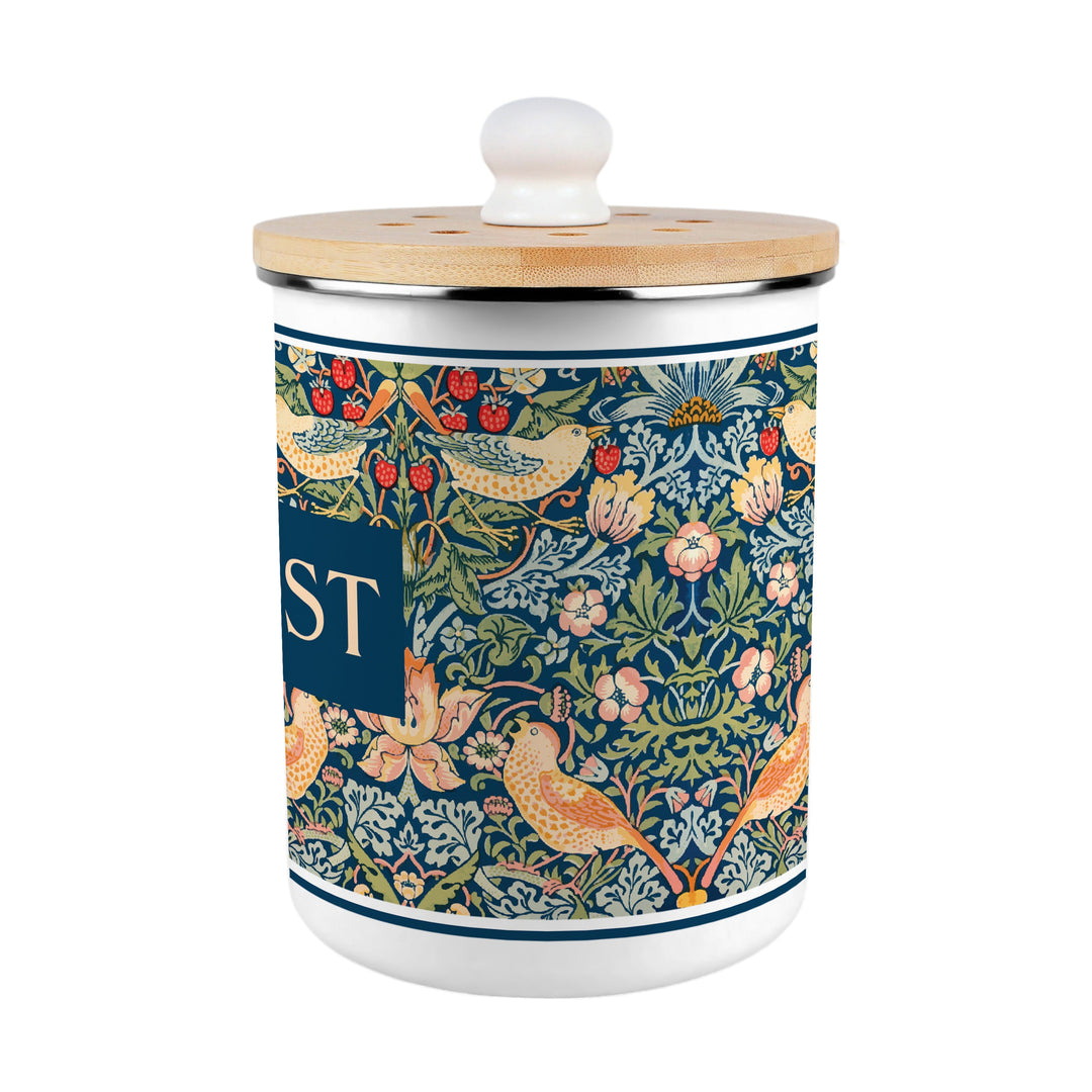 Purely Home Strawberry Thief Toller Compost Caddy - Blue