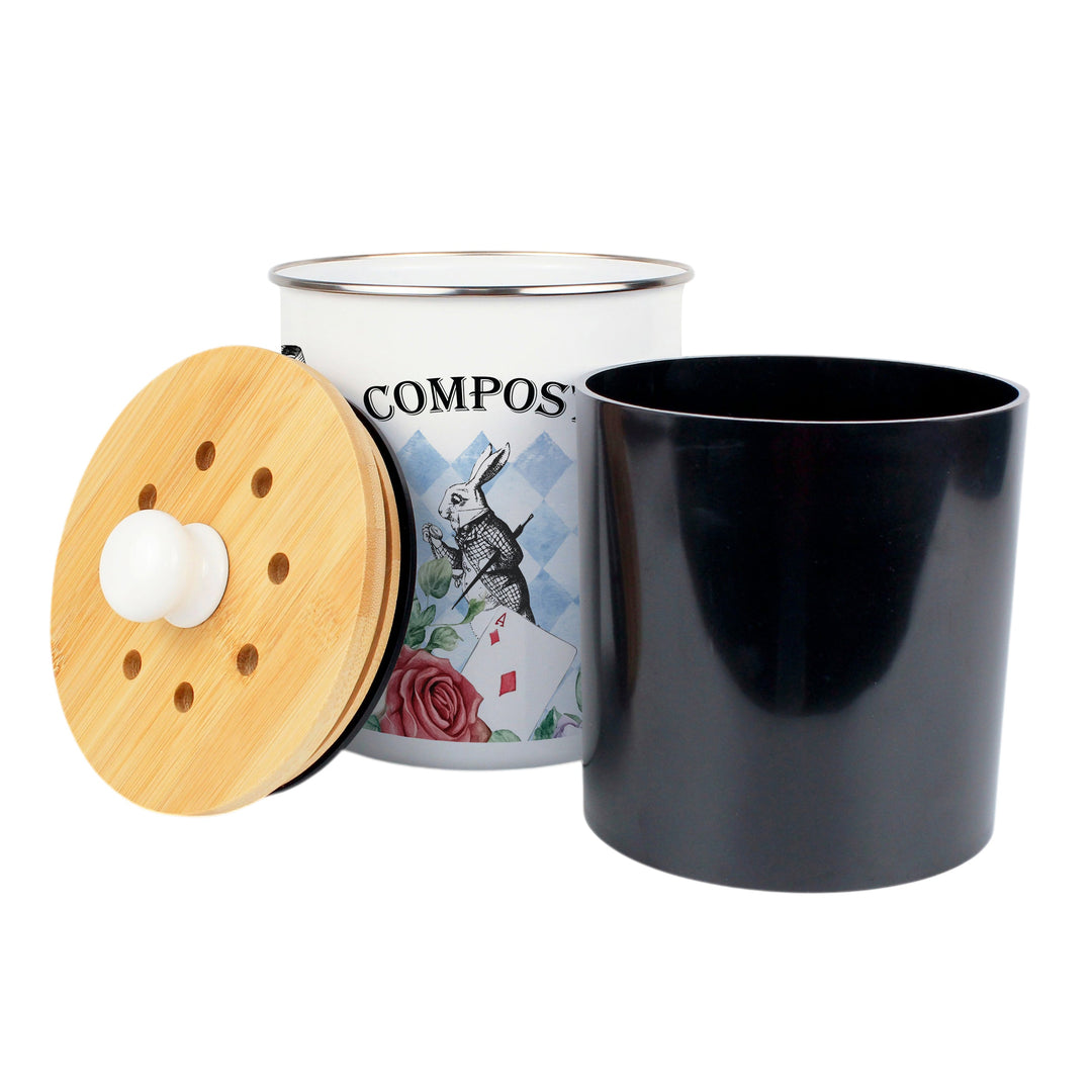 Purely Home Alice's Adventures Toller Compost Caddy