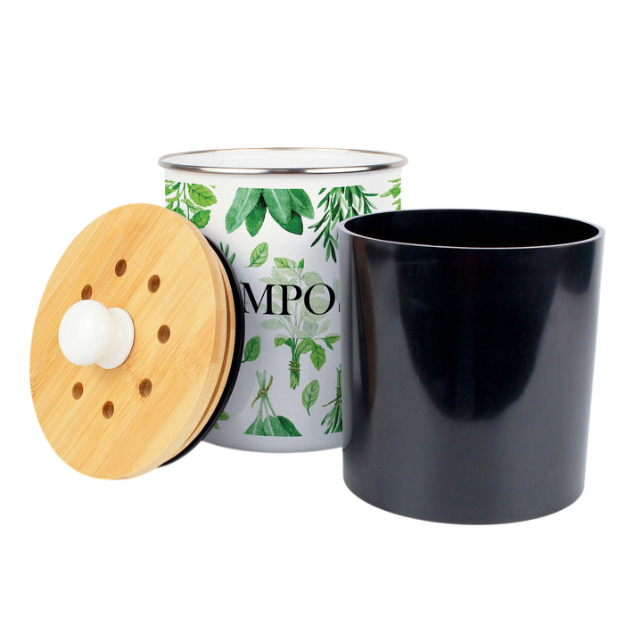 Purely Home Kitchen Herbs Toller Compost Caddy