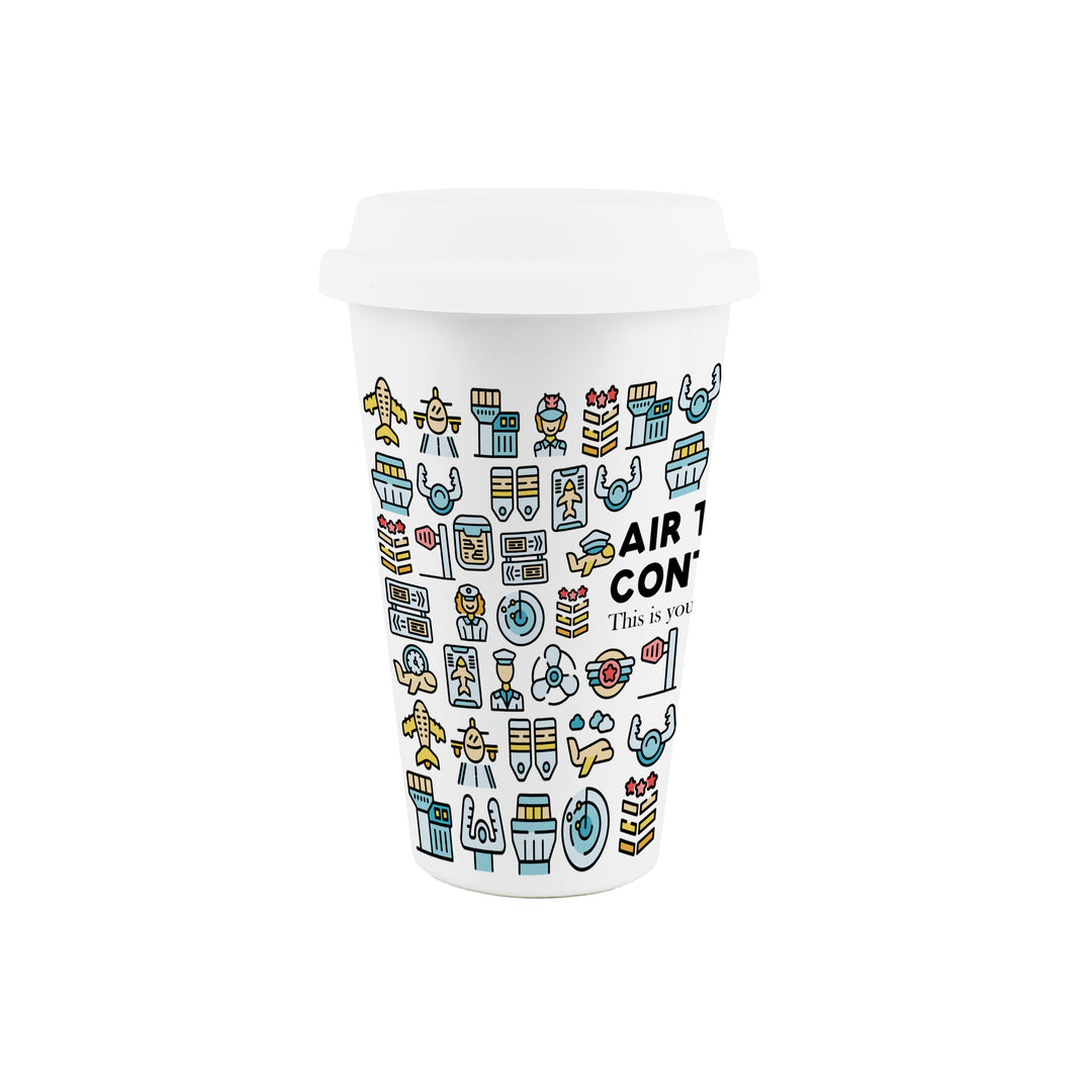 Purely Home Air Traffic Controller Ceramic Travel Mug