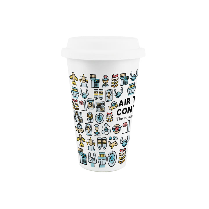 Purely Home Air Traffic Controller Ceramic Travel Mug