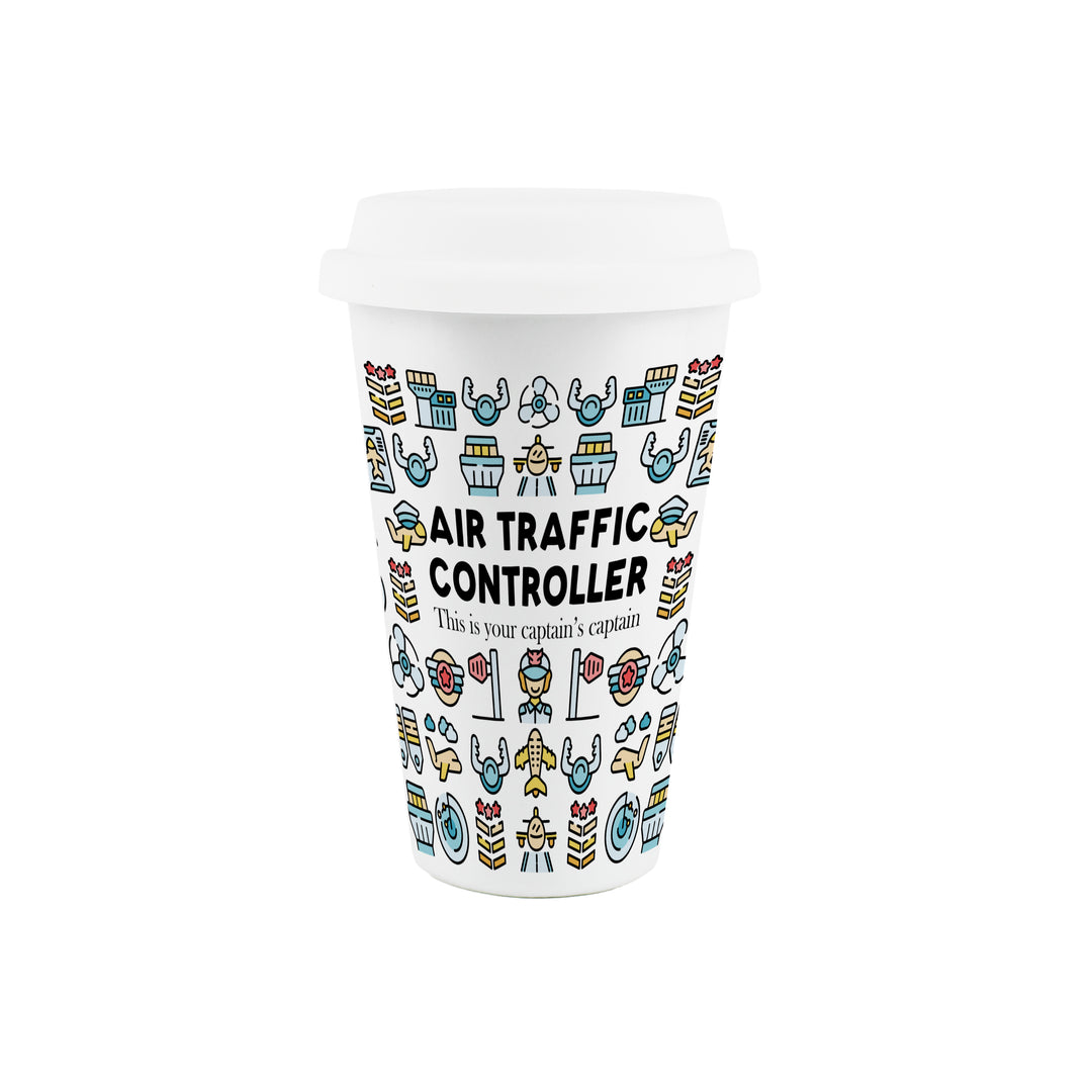 Purely Home Air Traffic Controller Ceramic Travel Mug