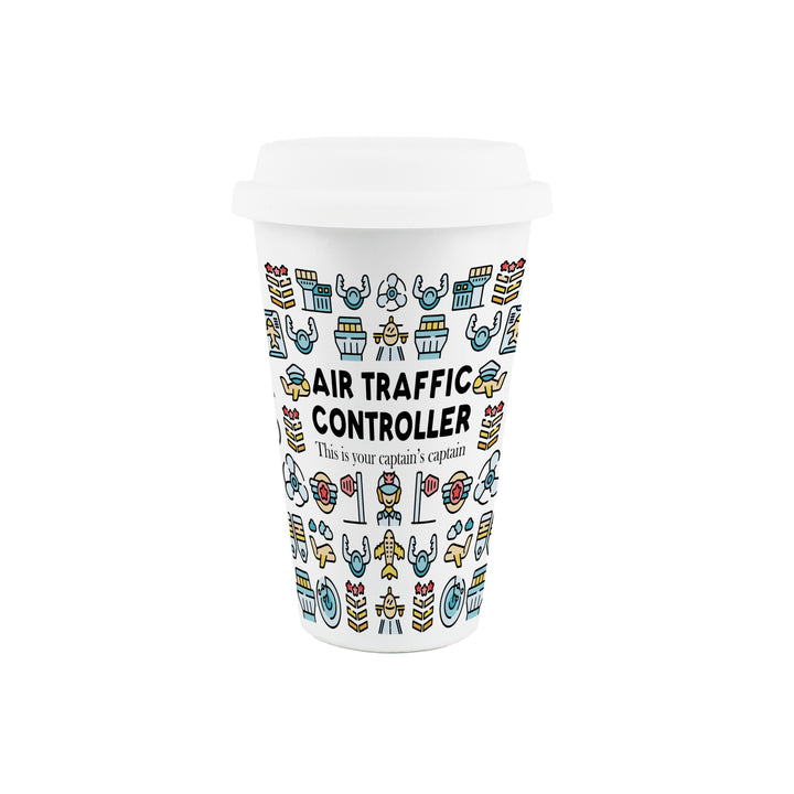 Purely Home Air Traffic Controller Ceramic Travel Mug