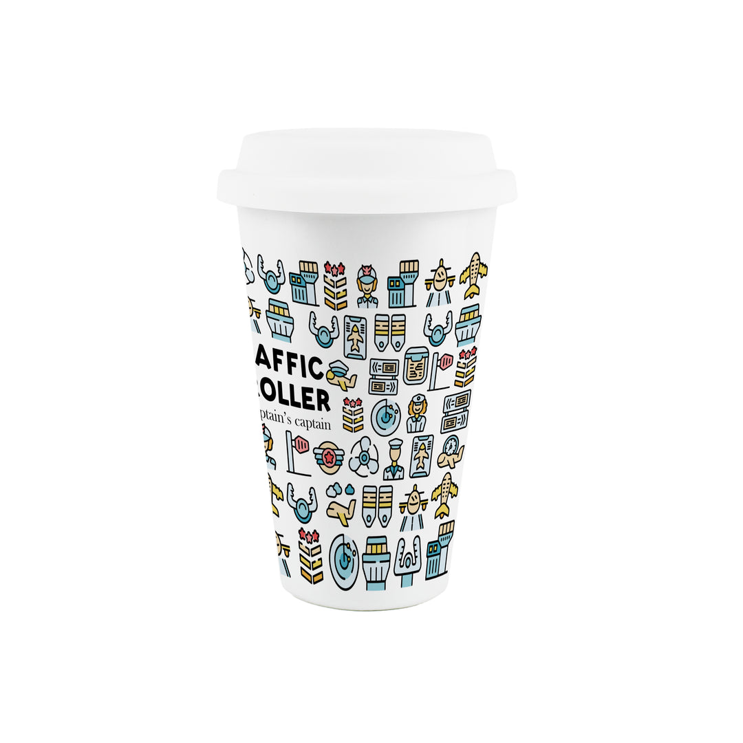 Purely Home Air Traffic Controller Ceramic Travel Mug