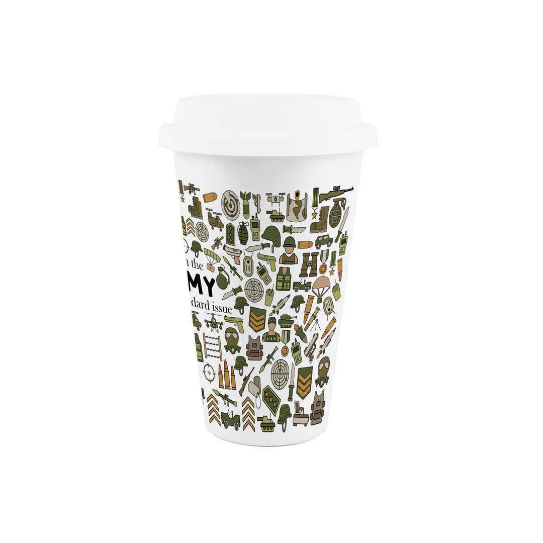 Purely Home Army Ceramic Travel Mug
