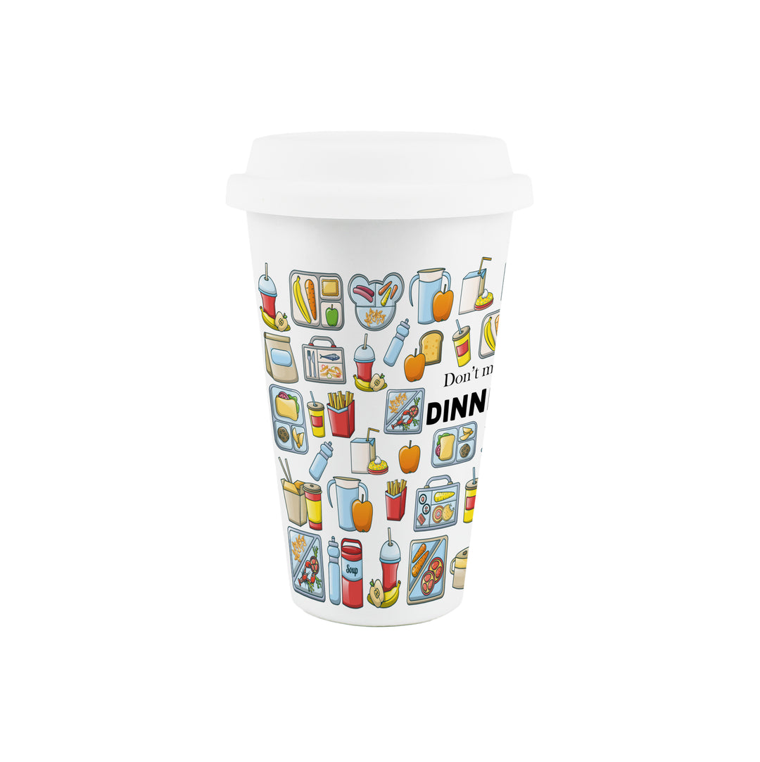 Purely Home Dinner Lady Ceramic Travel Mug