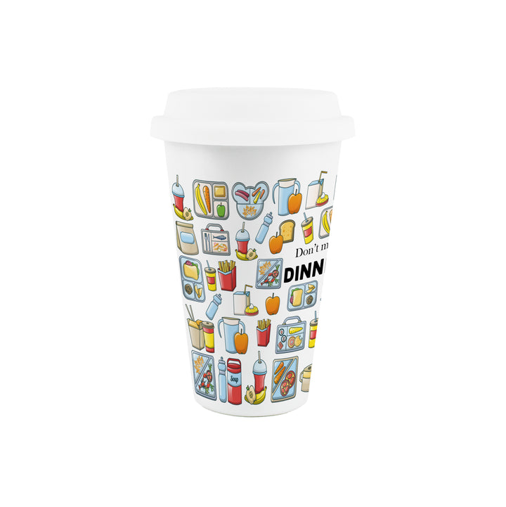 Purely Home Dinner Lady Ceramic Travel Mug