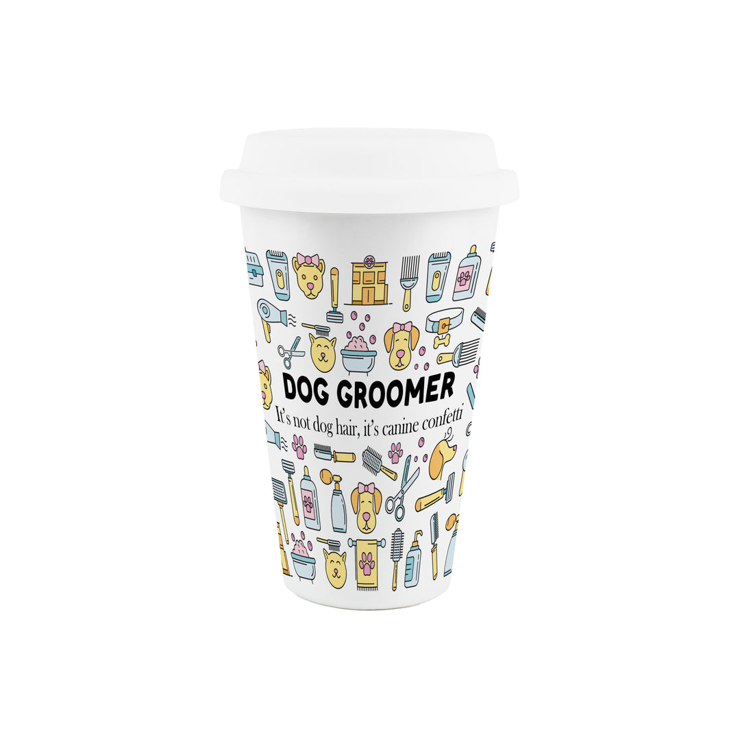 Purely Home Dog Groomer Ceramic Travel Mug