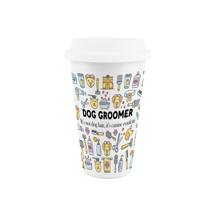 Purely Home Dog Groomer Ceramic Travel Mug