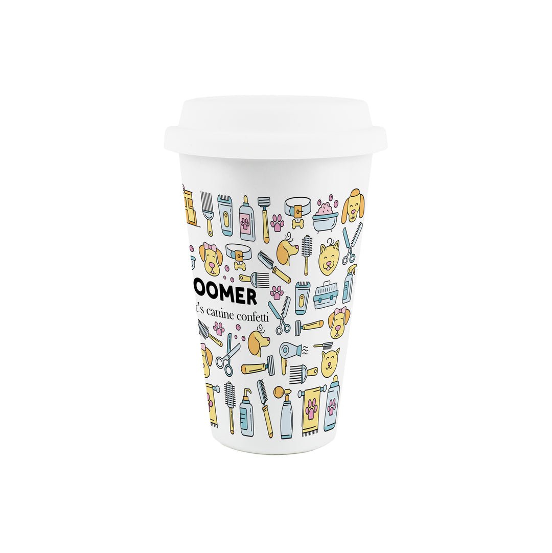 Purely Home Dog Groomer Ceramic Travel Mug