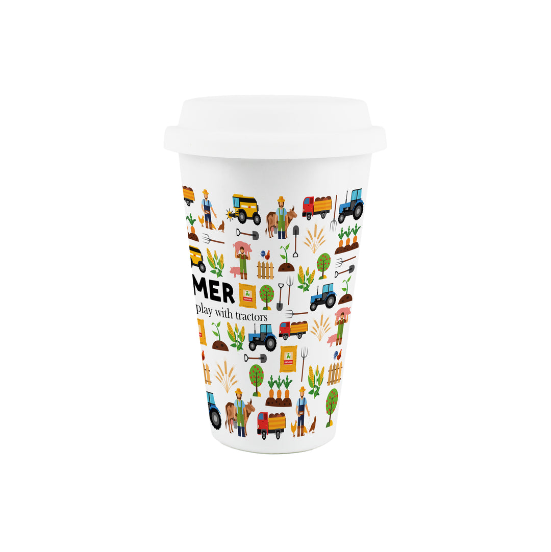 Purely Home Farmer Ceramic Travel Mug