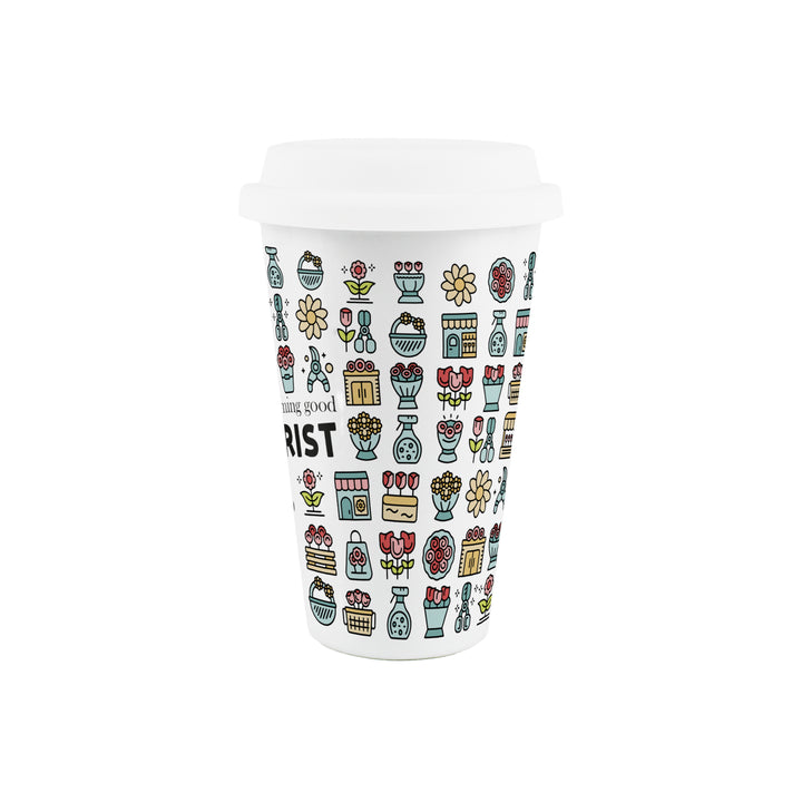 Purely Home Florist Ceramic Travel Mug
