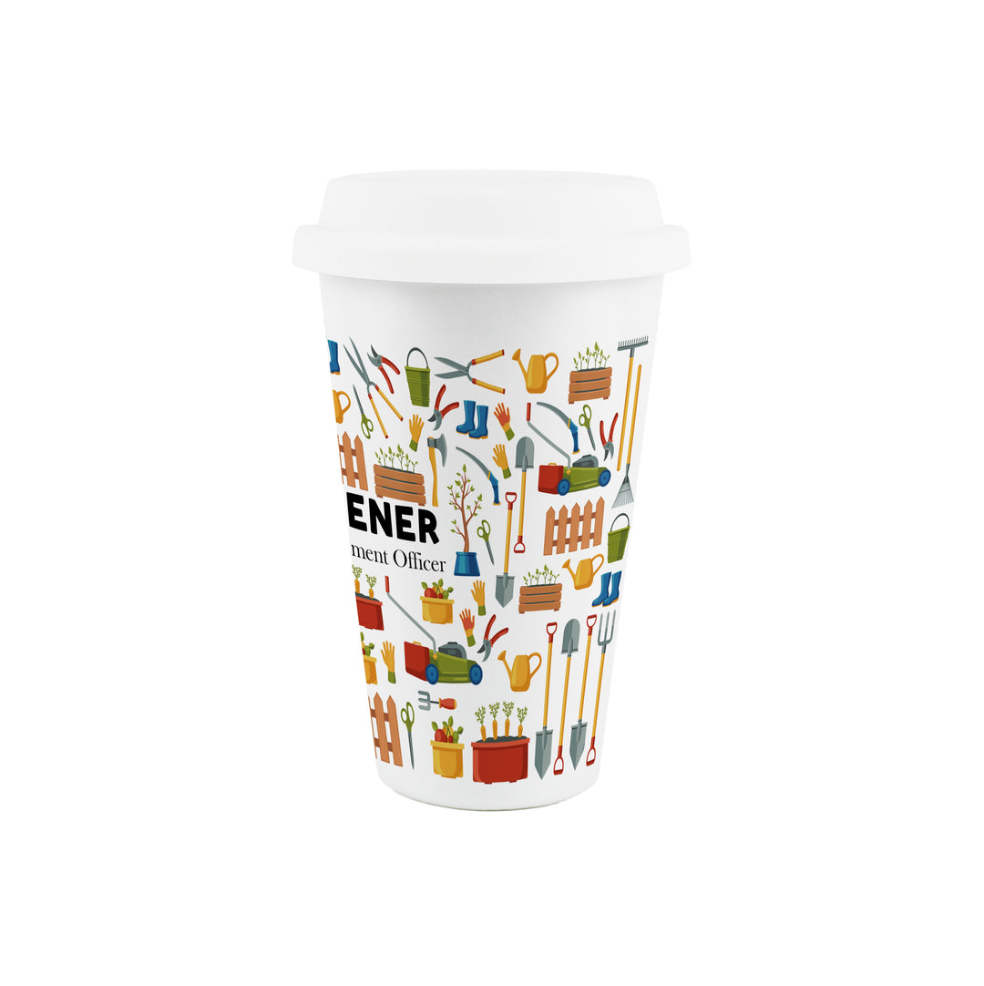 Purely Home Gardener Ceramic Travel Mug