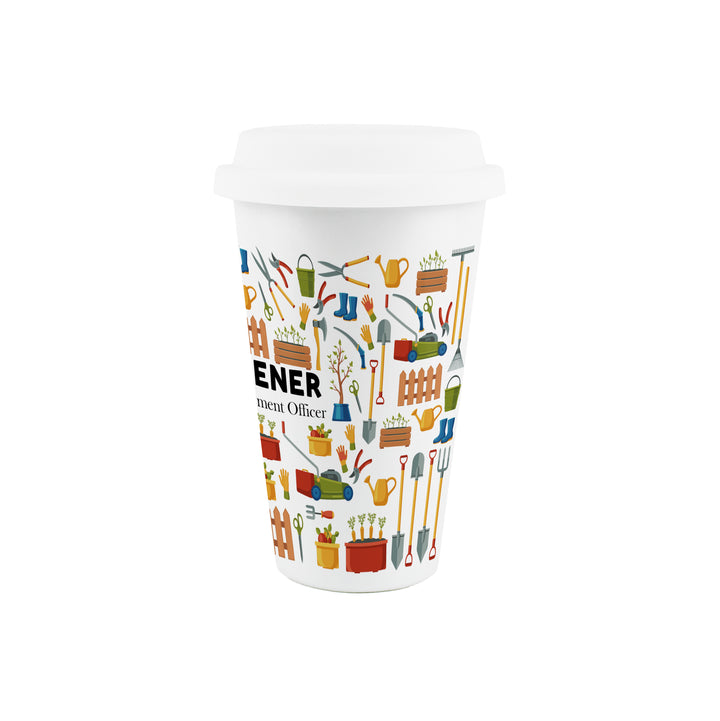 Purely Home Gardener Ceramic Travel Mug