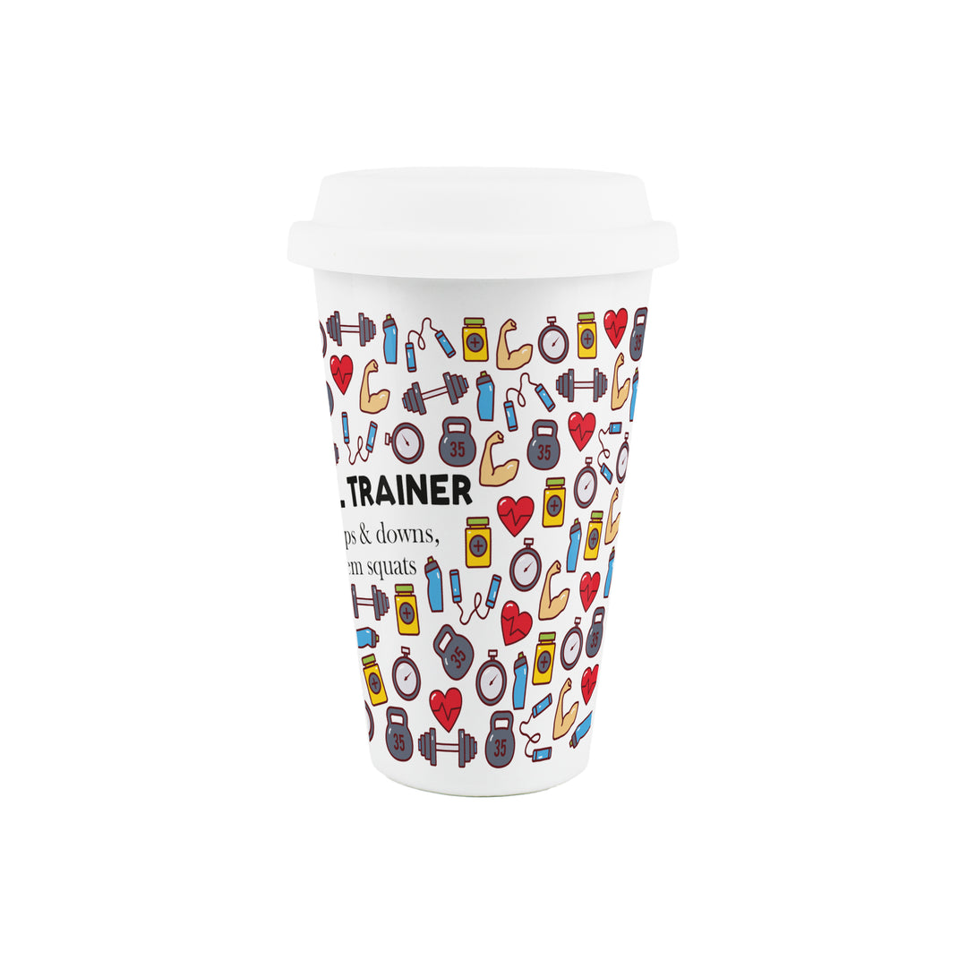 Purely Home Personal Trainer Ceramic Travel Mug