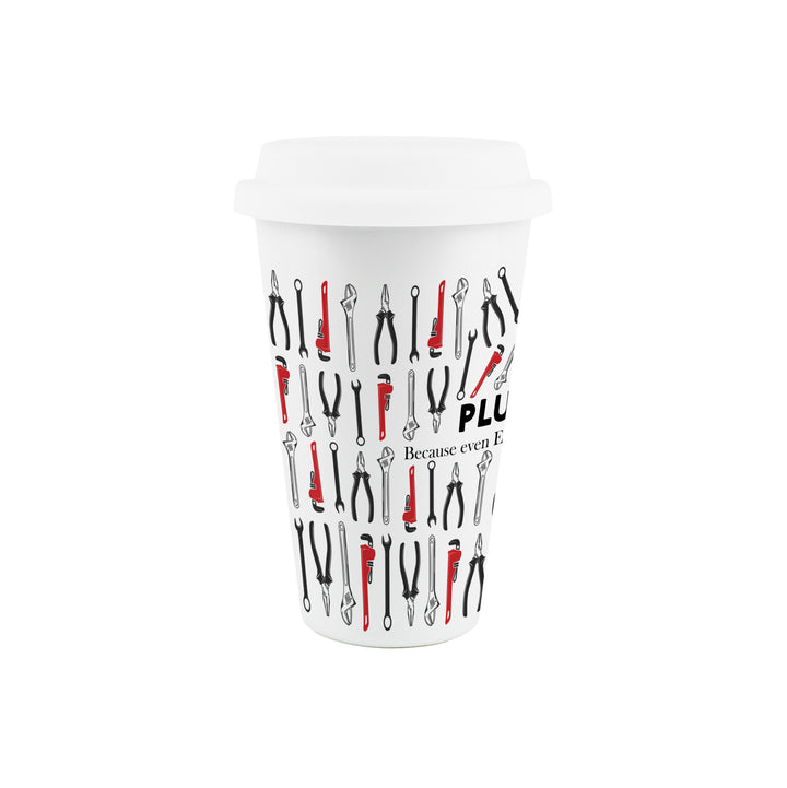 Purely Home Plumber Ceramic Travel Mug