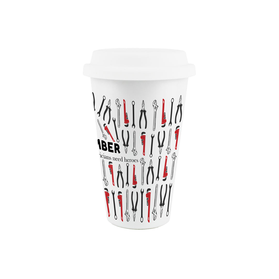 Purely Home Plumber Ceramic Travel Mug