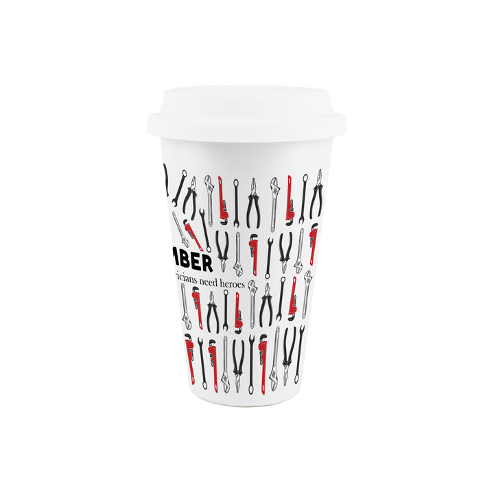 Purely Home Plumber Ceramic Travel Mug