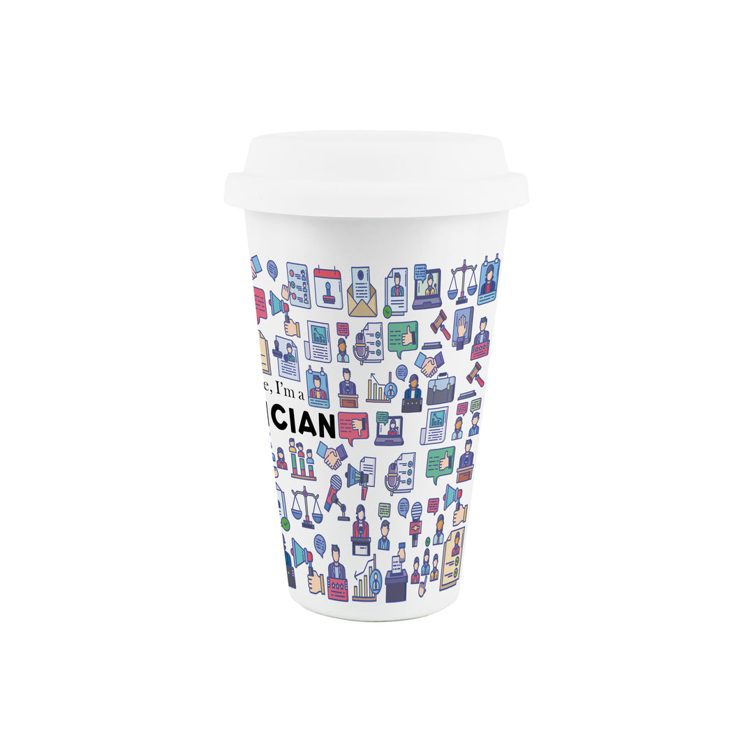Purely Home Politician Ceramic Travel Mug