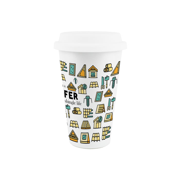 Purely Home Roofer Ceramic Travel Mug