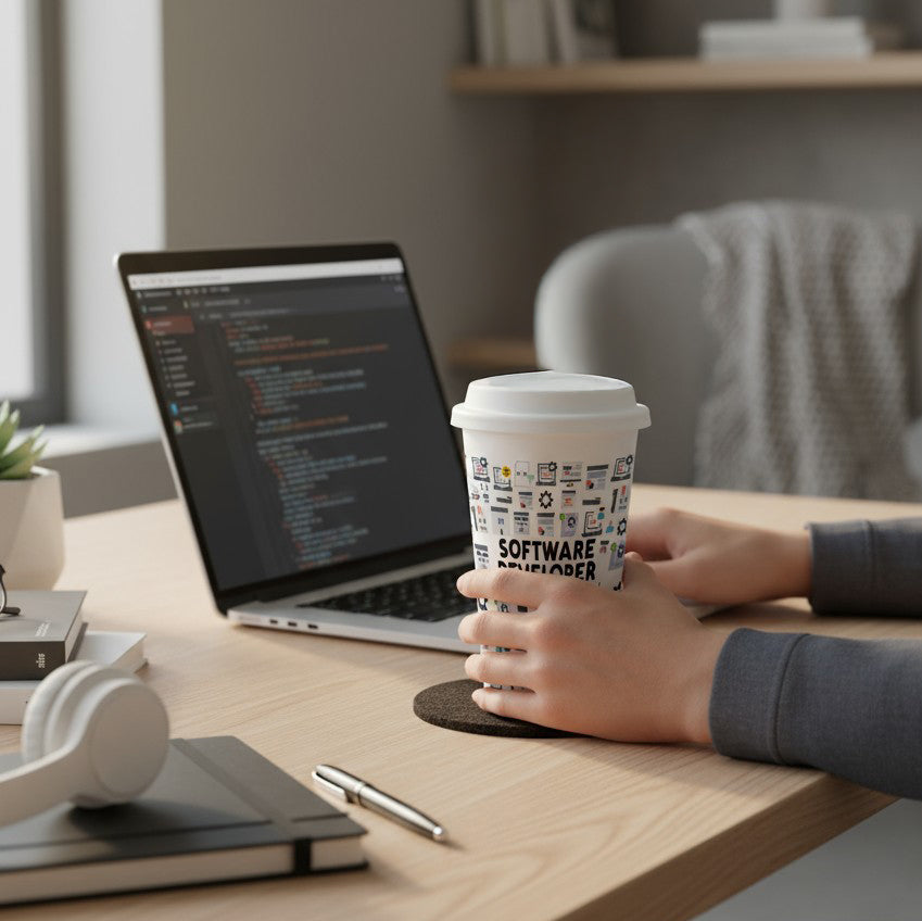 Purely Home Software Developer Ceramic Travel Mug