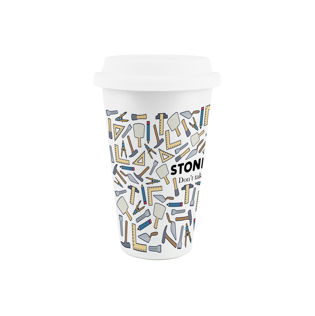 Purely Home Stonemason Ceramic Travel Mug