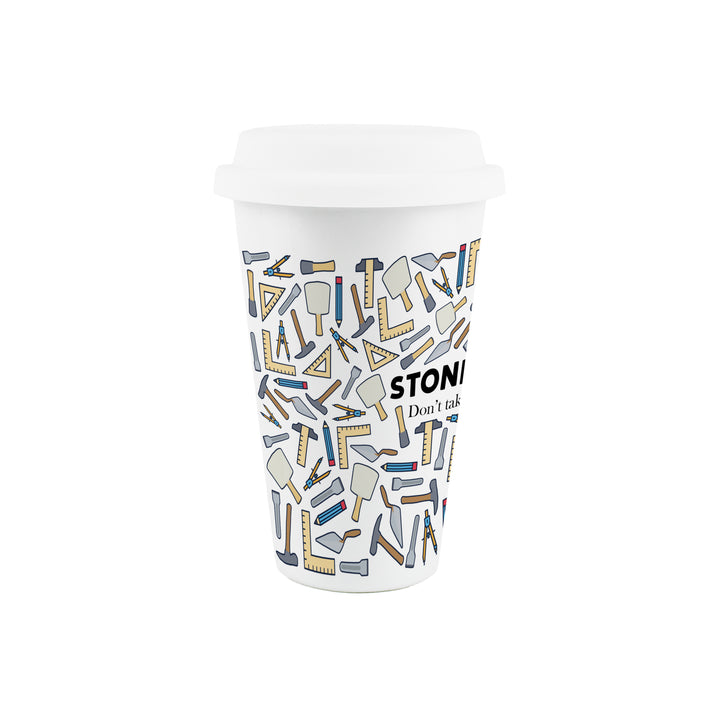 Purely Home Stonemason Ceramic Travel Mug